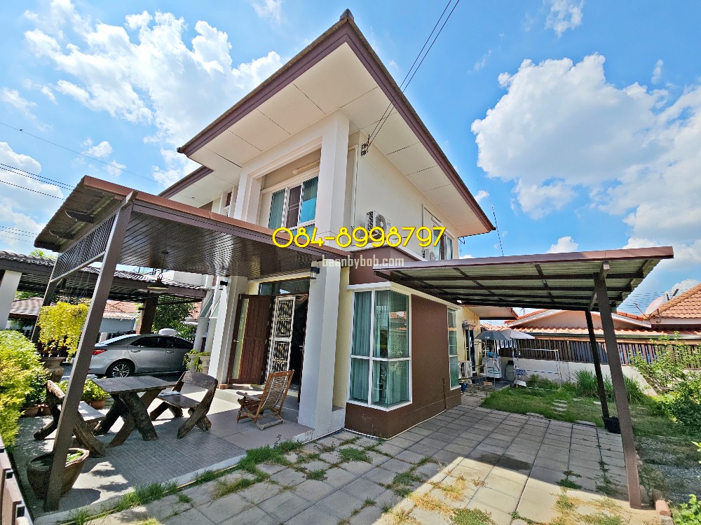 ขาย บ้านเดี่ยว อยุธยา หมู่บ้านโรจนะการ์เด้นโฮม อ.อุทัย Rojana Garden Home Ayuthaya 81 ตร.ว หลังมุม บ้านตกแต่งสวยมาก ต่อเติมครัว โรงรถ มีห้องนอนชั้นล่าง สภาพใหม่ พร้อมอยู่ ลดราคาลง 5 แสน เหลือขายเพียง 6.99 ล้านบาท